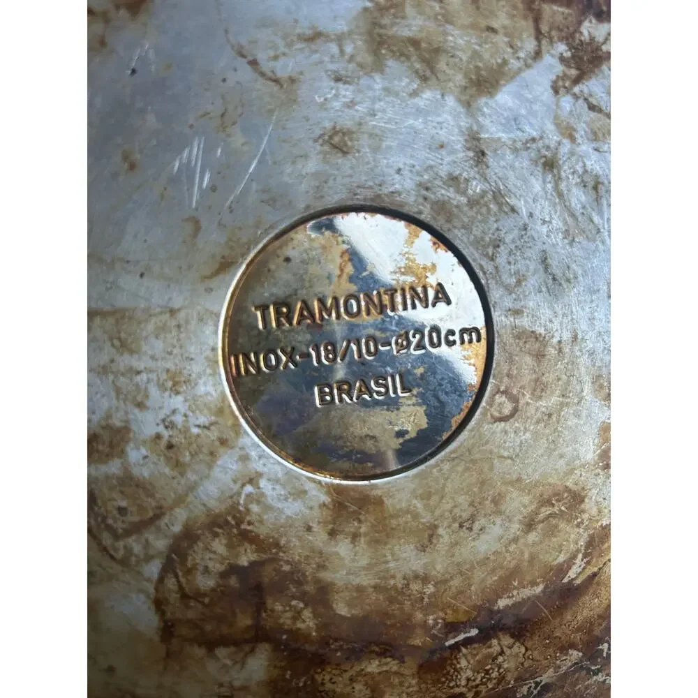 Tramontina 18/10 stainless steel 20cm Frying Pan/ Saucepan Brazil professional